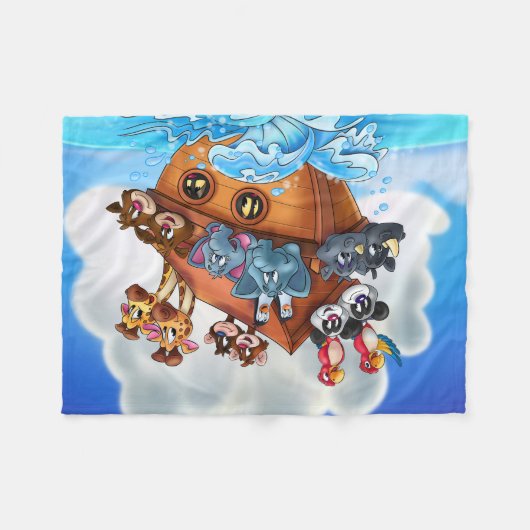 Noah Ark cartoon kinder deken slaapkamer (Voorkant (Horizontaal))