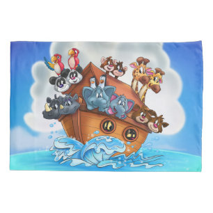 Noah Ark cartoon kussen voor kinderkamer Kussensloop