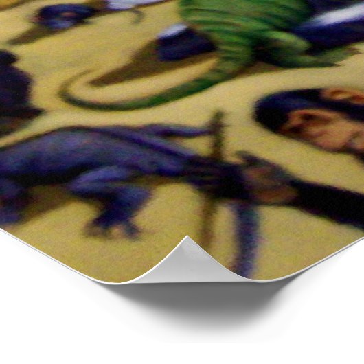 NOAH, ARK, DIEREN NA STROOM: ARTWORKAFDRUKKING POSTER (Hoek)