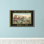 Noah Ark Genesis 6 dieren wachten Canvas Afdruk (Insitu (Houten vloer))