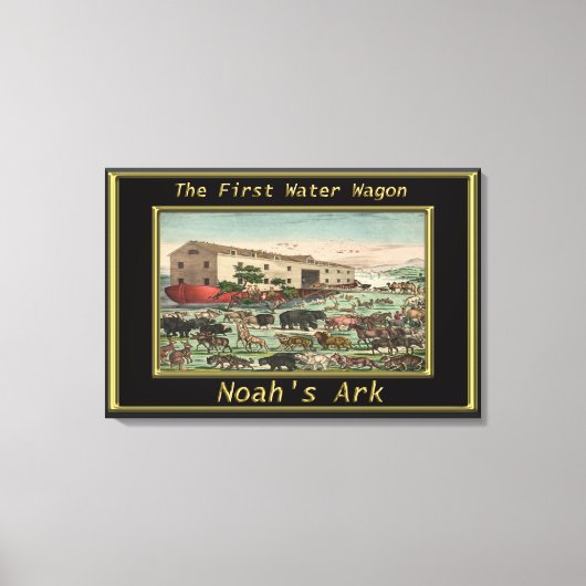 Noah Ark Genesis 6 dieren wachten Canvas Afdruk (Voorkant)