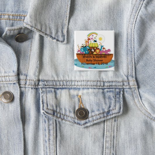 noah ark vierkante button 5,1 cm (In situ)