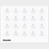 Noah Bar Mitswa Envelopzegel Retouradres Vierkante Sticker (Vel)