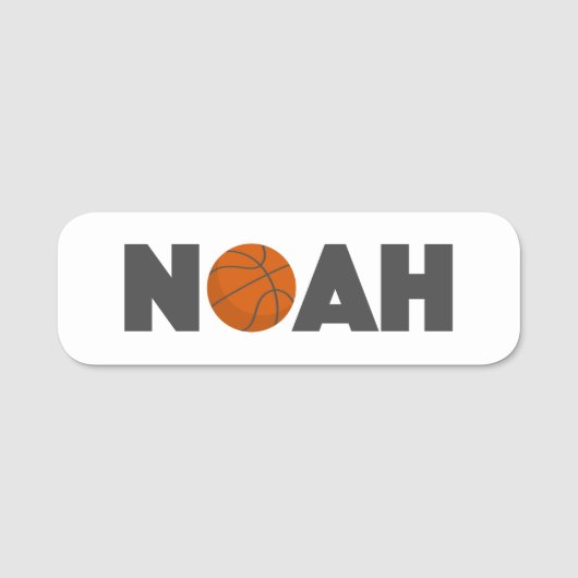 Noah Basketball Naamplaatje (Voorkant)