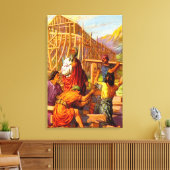 Noah bouwt de Ark Genesis 6 Canvas Afdruk (Insitu (Woonkamer))