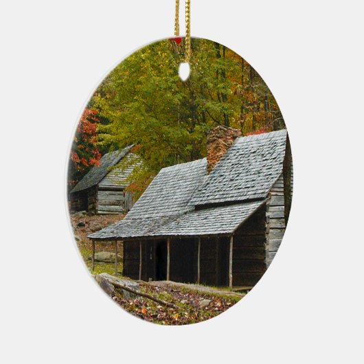 Noah "Bud" Ogle Cabin in the Smokies Keramisch Ornament (Rechts)