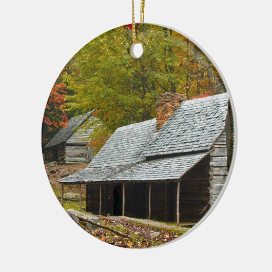 Noah "Bud" Ogle Cabin in the Smokies Keramisch Ornament (Links)