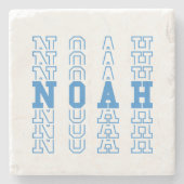 Noah Custom Boy Naam Stenen Onderzetter (Voorkant)