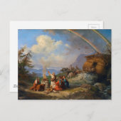 Noah dankt voor de verlossing (1901) briefkaart (Voorkant / Achterkant)