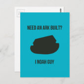 Noah de Christelijke Woordspeling van de Bak Briefkaart (Voorkant / Achterkant)