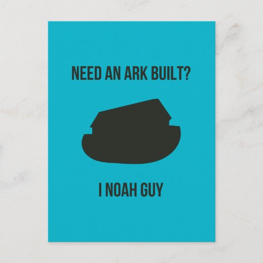 Noah de Christelijke Woordspeling van de Bak Briefkaart (Voorkant)