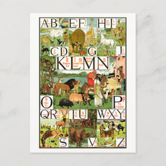 Noah de Grafiek van het Alfabet van ABC in het Briefkaart