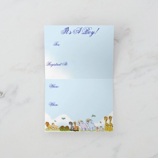 Noah de Uitnodiging van het Baby shower van de Bak (Binnen)