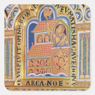 Noah en Ark, detail één van de panelen Verduner Vierkante Sticker
