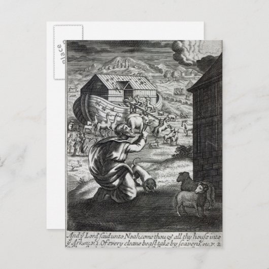 Noah entreth the Ark Briefkaart (Voorkant / Achterkant)
