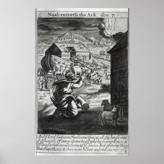 Noah entreth the Ark Poster (Voorkant)