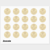 Noah Joodse ster van David Envelope Seal bar mitzv Ronde Sticker (Vel)