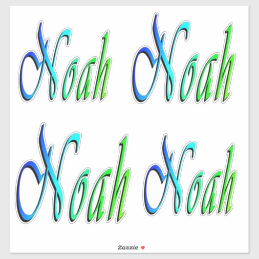 Noah kleurrijke namen, sticker (Vel)