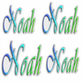 Noah kleurrijke namen, sticker (Voorkant)
