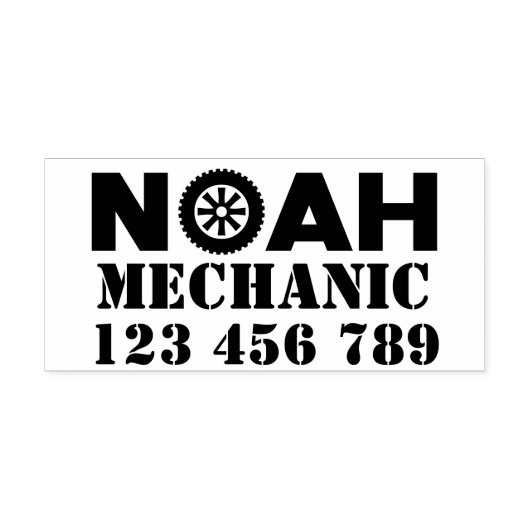 Noah Mechanic Rubber Stamp Rubberstempel (Afrduk)