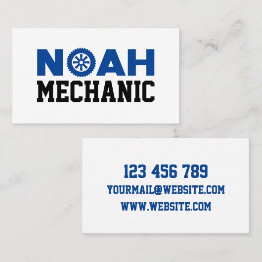 Noah Mechanic Visitekaartje (Voorkant / Achterkant)