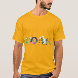 NOAH naam kunst met bloemen geborduurd T-shirt