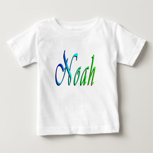 Noah, naam, Logo, Babywitje T-shirt (Voorkant)