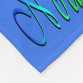 Noah, naam, Logo, kleine blauwe vlooienbak. Fleece Deken (Hoek)