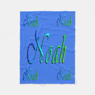 Noah, naam, Logo, kleine blauwe vlooienbak. Fleece Deken