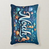 Noah Naam Ocean Theme Decoratief Zee Leven Accent Kussen (Voorkant(Verticaal))