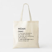 Noah name, Editable name, Custom name Tote Bag (Achterkant)