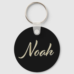 Noah Name whitegold Button Schlüsselanhänger Sleutelhanger