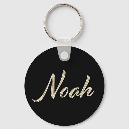 Noah Name whitegold Button Schlüsselanhänger Sleutelhanger (Voorkant)