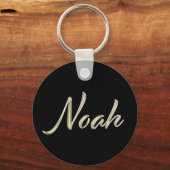 Noah Name whitegold Button Schlüsselanhänger Sleutelhanger (Voorkant)