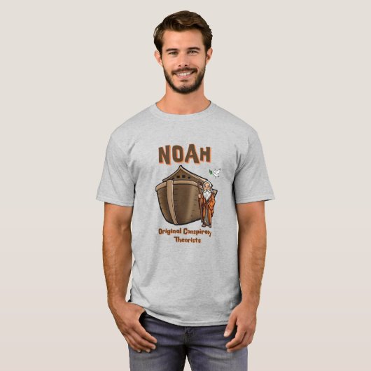 Noah Originele Samenzweringstheoreticus Christelij T-shirt (Voorkant volledig)