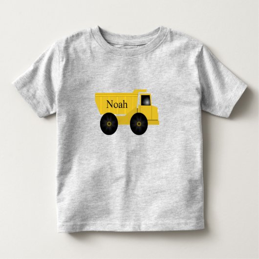 Noah Personalized Dump Truck  Kinder Shirts (Voorkant)