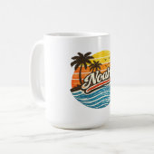 Noah Retro Sunset Naamontwerp Koffiemok (Voorkant links)
