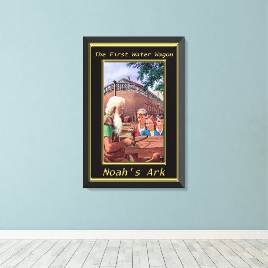 Noah`s Ark Bouw Het Schip Genesis 6 Canvas Afdruk (Insitu (Houten vloer))