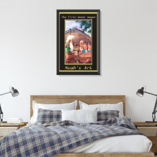 Noah`s Ark Bouw Het Schip Genesis 6 Canvas Afdruk