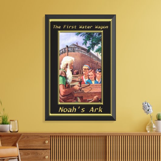 Noah`s Ark Bouw Het Schip Genesis 6 Canvas Afdruk (Insitu (Woonkamer))