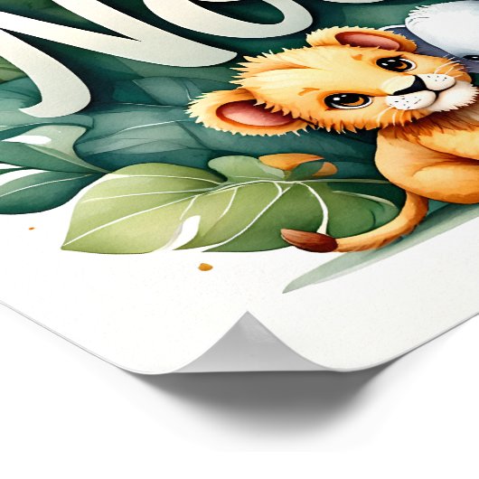 Noah Safari Nursery Wall Art Poster (Hoek)