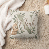Noah Teddybeer Bloemenge Monogram Kussen (Deken)