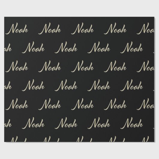 Noah Vorname Name edles Geschenkpapier Papier (Vlak)