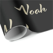 Noah Vorname Name edles Geschenkpapier Papier (Rol Hoek)
