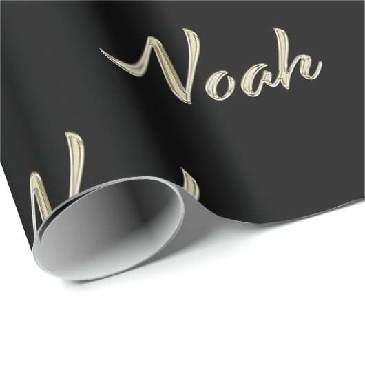 Noah Vorname Name edles Geschenkpapier Papier (Rol Hoek)