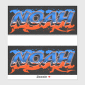 Noah Vorname Name Graffiti Aufkleber Sticker (Vel)