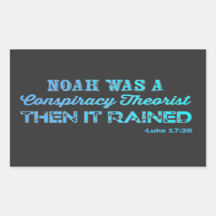 Noah was een complottheater rechthoekige sticker