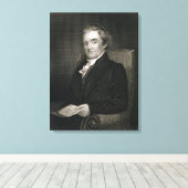 Noah Webster (1758-1843), gegraveerd door Frederic Canvas Afdruk (Insitu (Houten vloer))