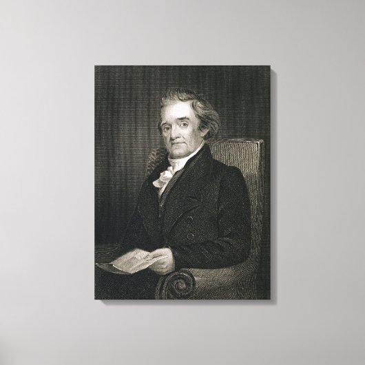 Noah Webster (1758-1843), gegraveerd door Frederic Canvas Afdruk (Voorkant)