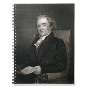Noah Webster (1758-1843), gegraveerd door Frederic Notitieboek